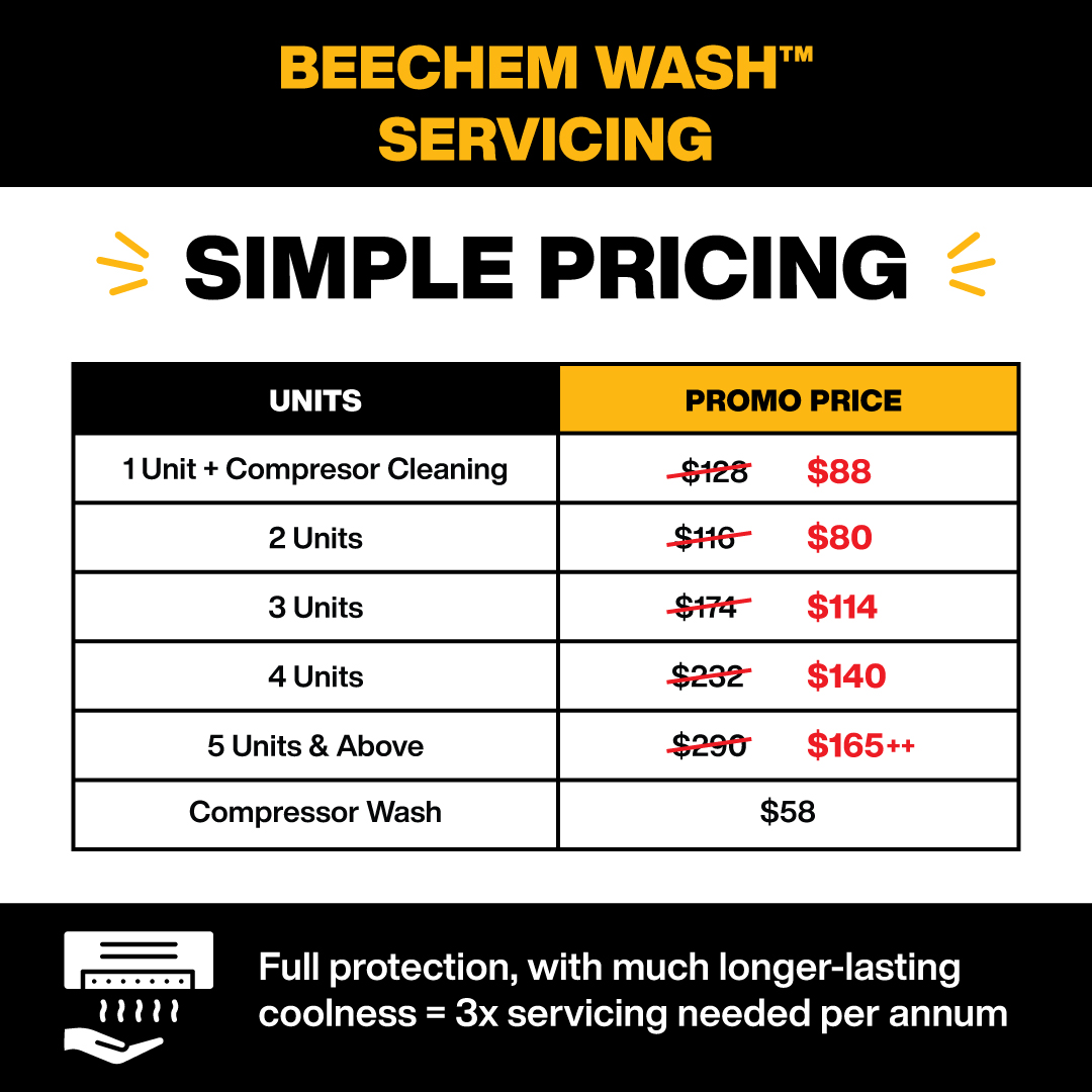 BeeChem Wash Pricelist