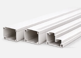 Lengths of white PVC aircon trunking